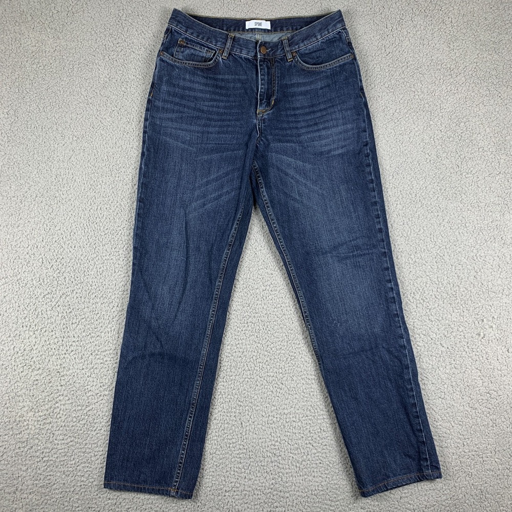 SPOKE Jeans Mens 32 (Fits 31x31)‎ Blue BUILD C Straight Stretch Dark Wash